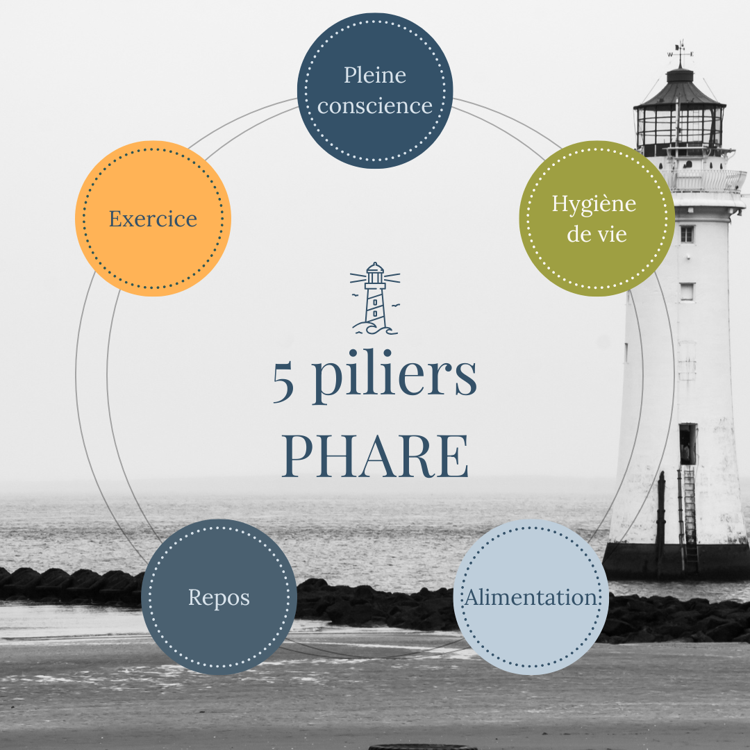 Mes 5 piliers PHARE en naturo/yoga thérapie